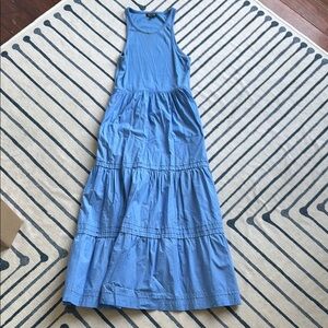 J.Crew Blue Maxi Dress. EUC. Size M.